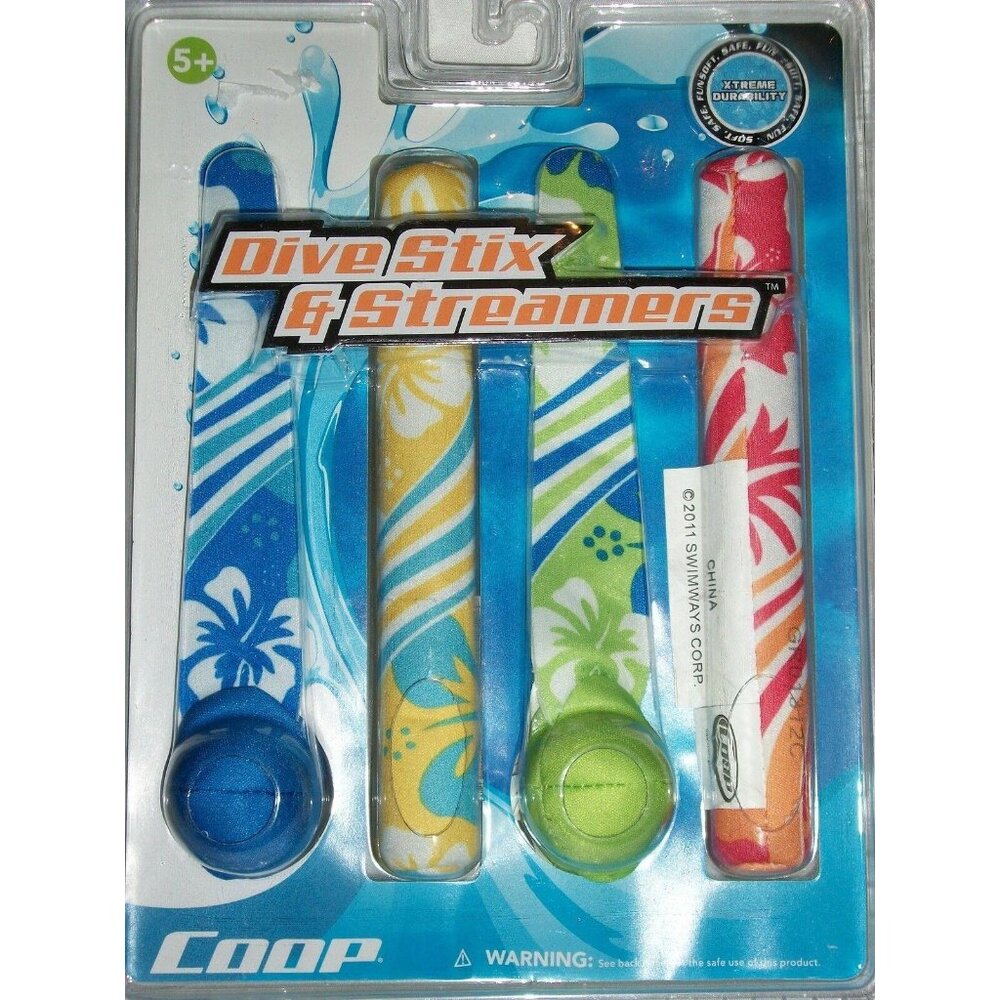 Coop Dive Stix & Streamers Pool Toy Set Sticks Water Game Swim Fun Kids Beach